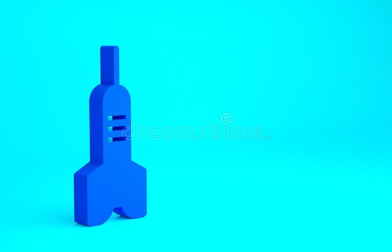 Blue Dart arrow icon isolated on blue background. Minimalism concept. 3d illustration 3D render vector illustration