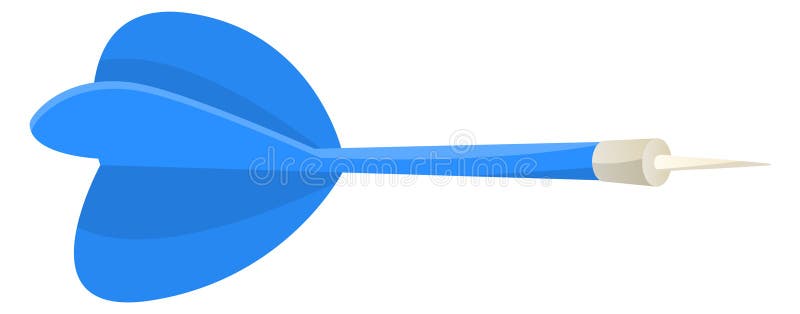 Blue dart cartoon icon. Target aim game royalty free illustration