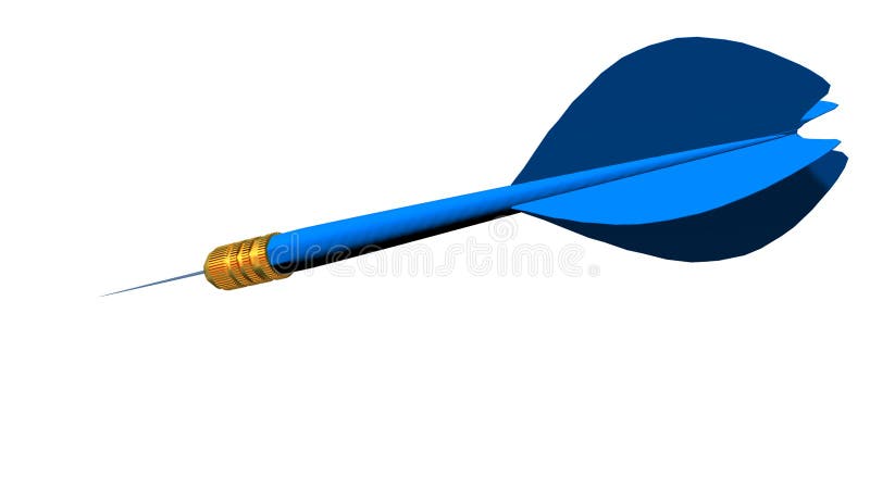 Blue dart close up stock illustration
