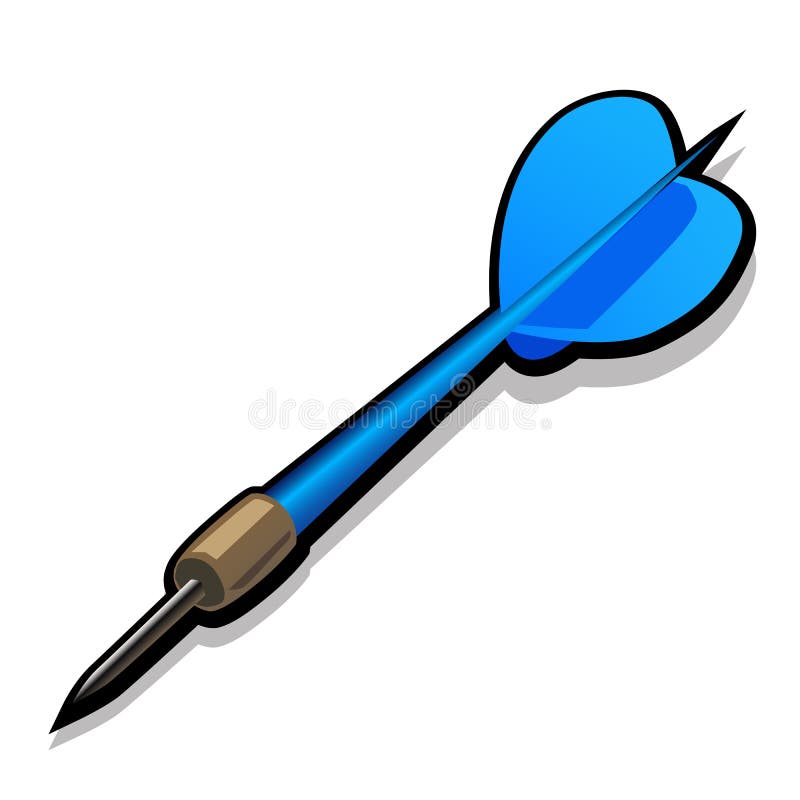 Blue dart for Darts. Icon on white background stock illustration