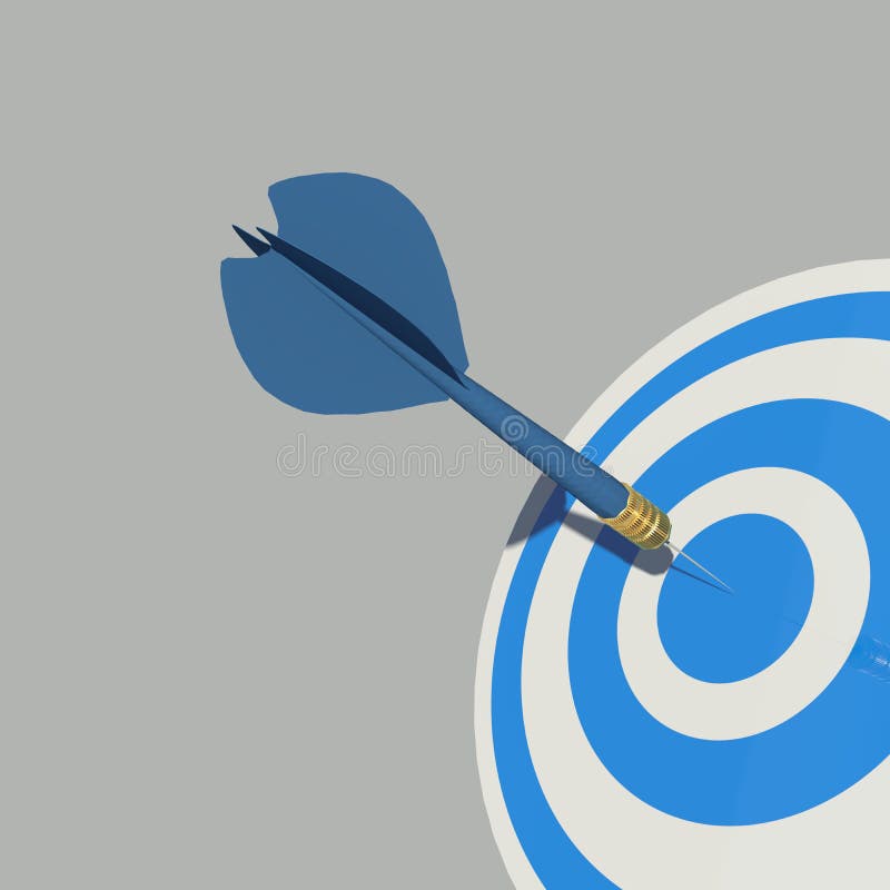 Blue dart in target royalty free illustration