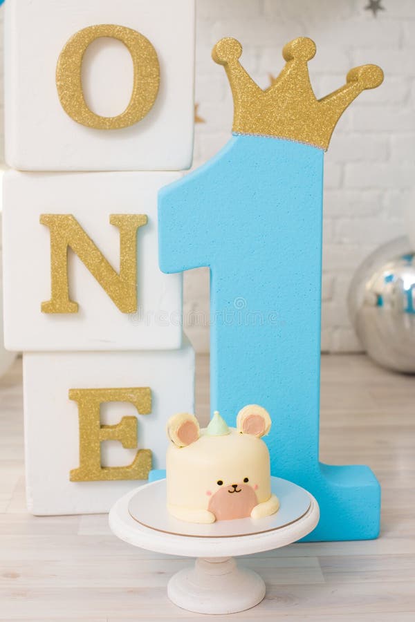 Blue Decor for Birthday Party Stock Photo Image of decorative, love