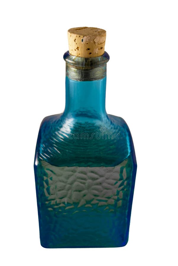 Blue Decorative Bottle Upper View Stock Image Image of bottle, blue
