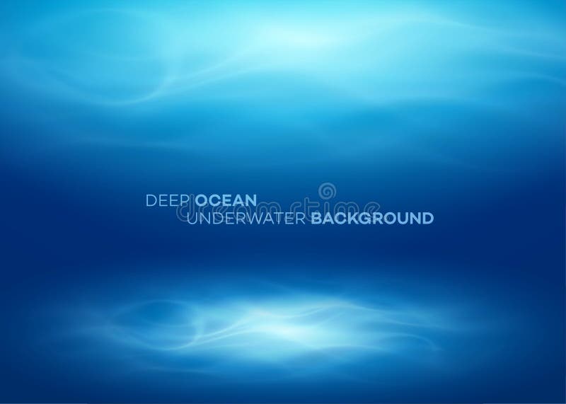 Blue deep water and sea abstract natural background. Vector illustration