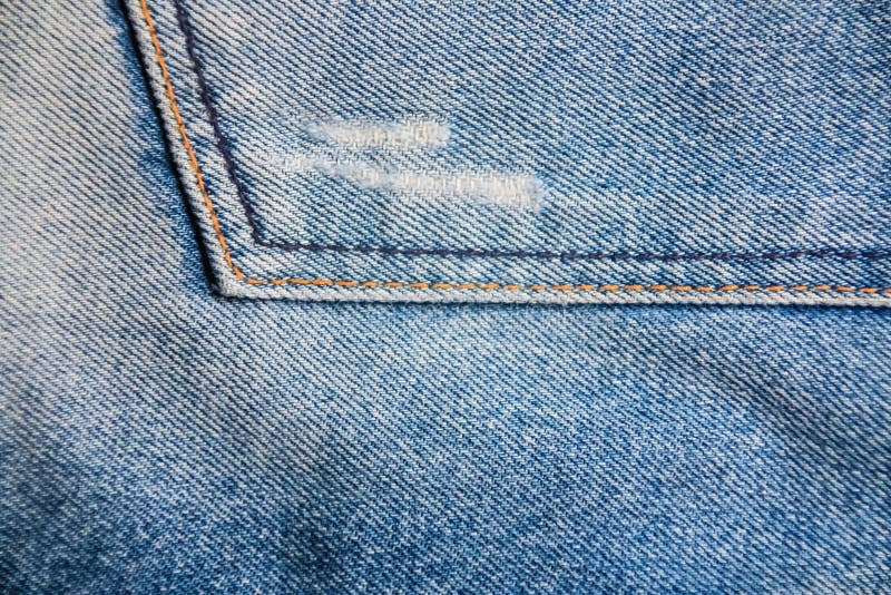 Blue Denim Jean Ripped Destroyed with Seam Texture and Background ...