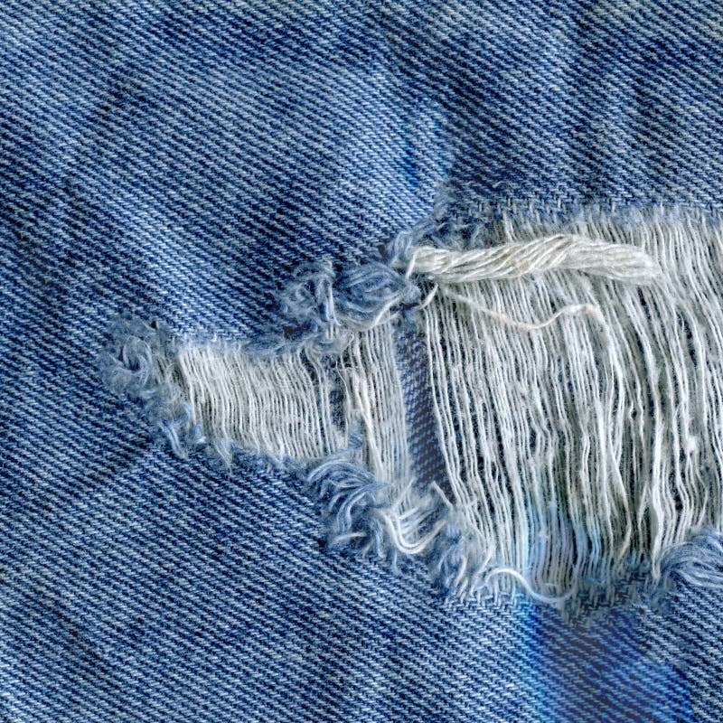 Blue Denim Jean Texture Background. Jeans Torn Fabric Texture Stock ...