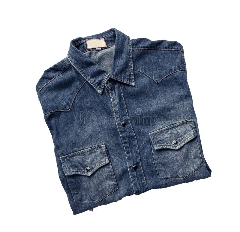 Blue denim jeans shirt stock image. Image of folded, dress - 98515805