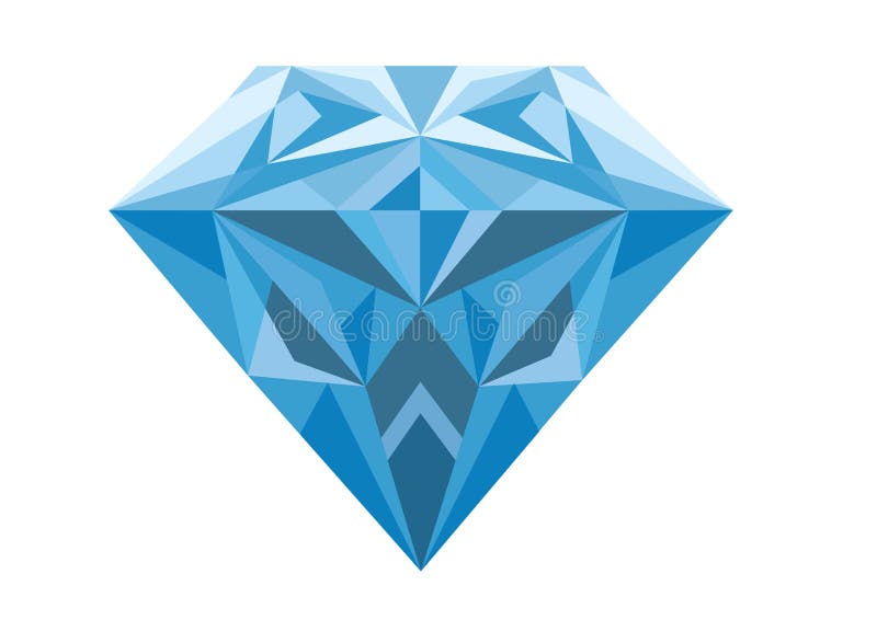 Blue Diamond stock illustration. Illustration of engagement - 7621391