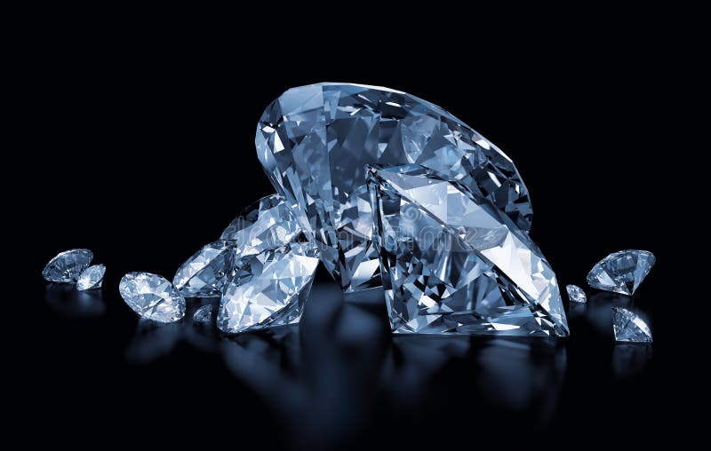 Blue diamonds royalty free illustration Blue diamonds royalty free illustration