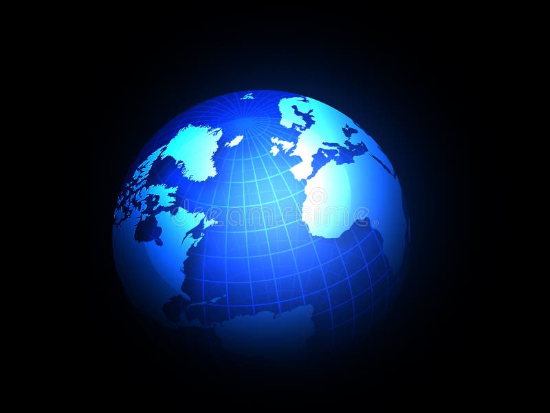 Globul digital albastru stock illustration