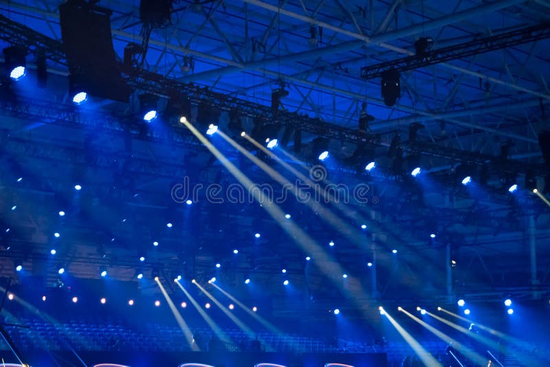 Blue disco lights stock photo. Image of background, live 95862830
