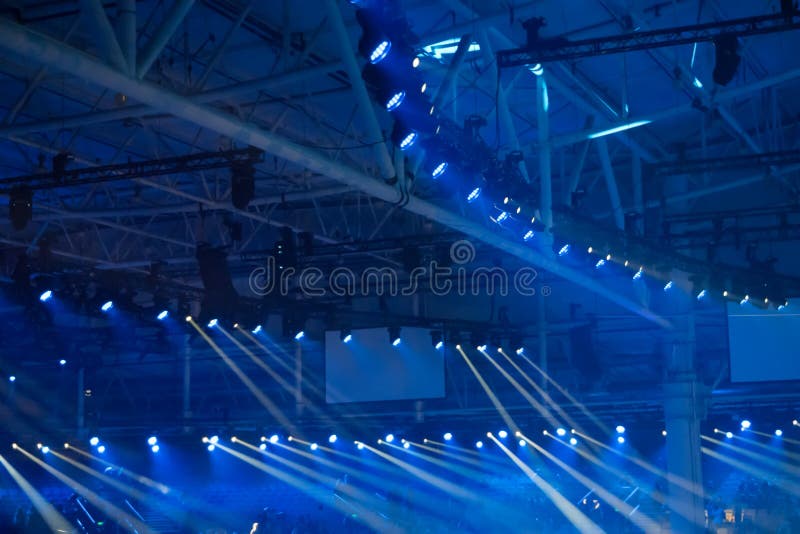Blue disco lights stock photo. Image of background, live 95862830