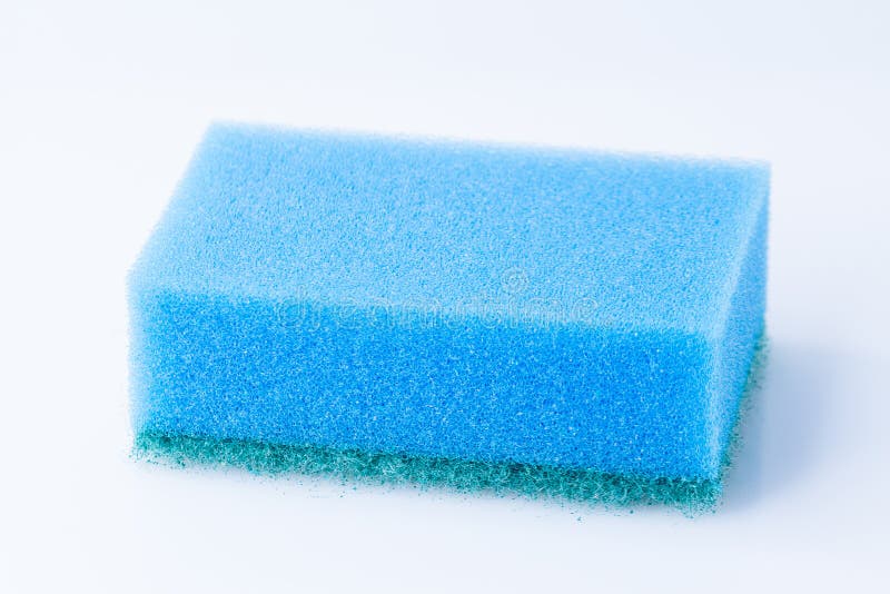 Blue dish washing sponge stock image. Image of equipment 169741693