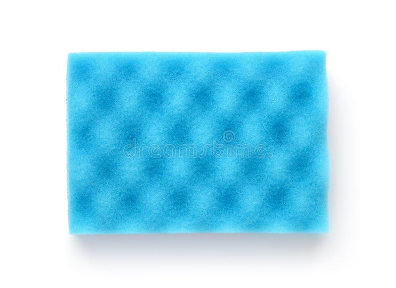 Blue dish washing sponge stock photo. Image of hygiene 194406842