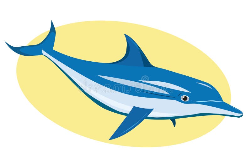 Blue dolphin vector illustration