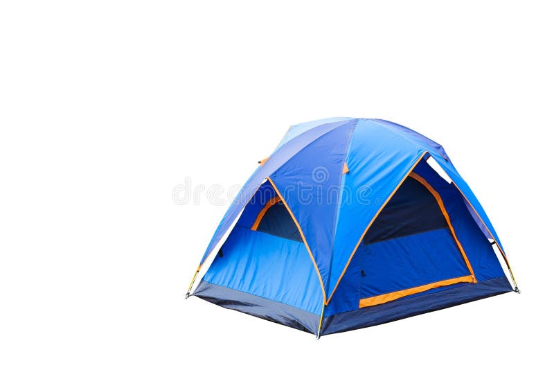 Blue dome tent stock image