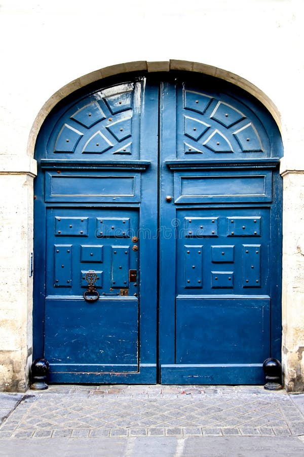 Blue door in Paris France stock images Blue door in Paris France stock images