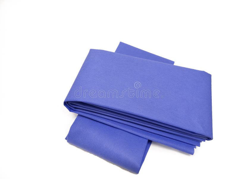 Blue Drape Sheet Using for Steam Sterilization and Medical Purpose Stock Photo Image of fabric