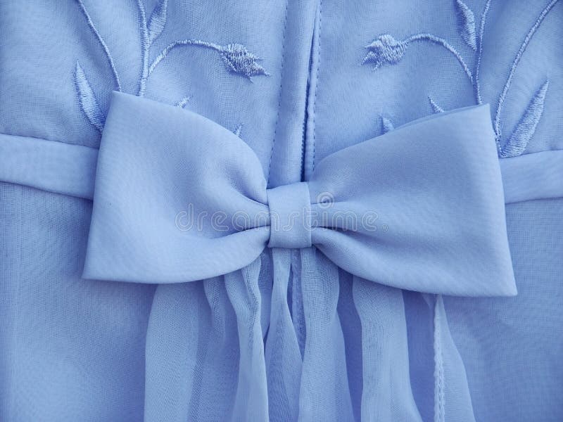 Blue dress bow