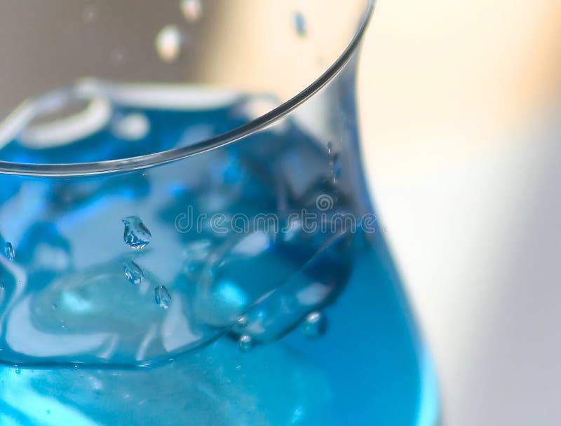 Blue drink with ice royalty free stock photos Blue drink with ice royalty free stock photos