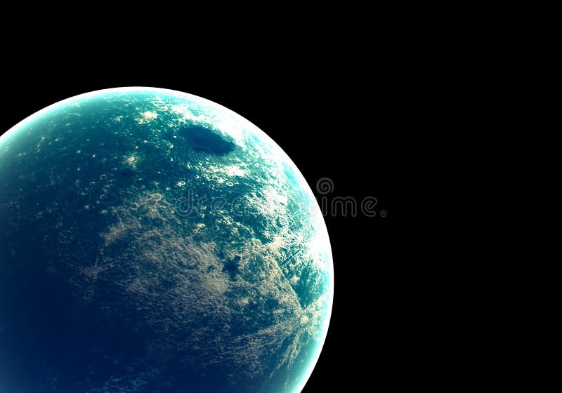 Blue Earth In Space And Galaxy Globe With Outer Glow Ozone And Stock Illustration Illustration Of Night Galaxy