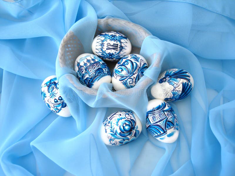 Blue easter eggs