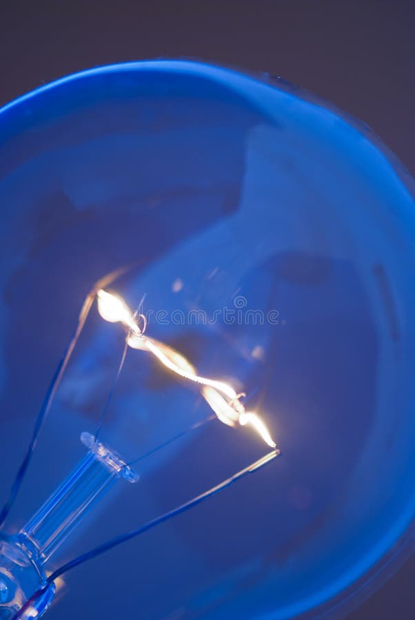 Blue electric bulb