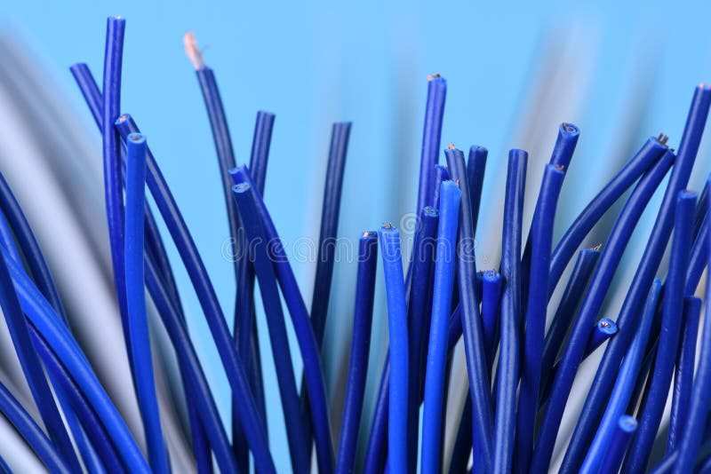 Electric Network Computer Installation Cable and Wire Isolated on White