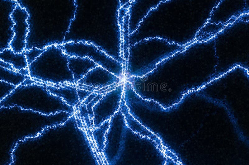 Blue electrical lightning, abstract plasma background. Formation of electrical arcs. Blue electrical lightning, abstract plasma background. Formation of electrical arcs