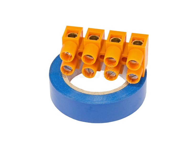 Electrical Tape with Cable Connectors Stock Photo Image of scotch