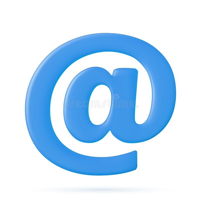 Blue email at symbol stock vector. Illustration of address 242463408