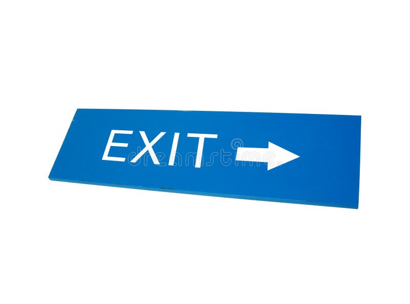 Luiheid Peru lepel Blue Exit Sign, Metal Exit Sign, Parking Exit in Condo. Symbol. Copy Space  Stock Image - Image of information, direction: 187547581