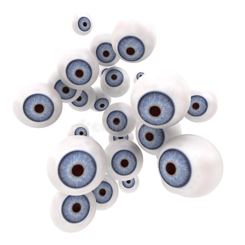 Blue eye balls staring