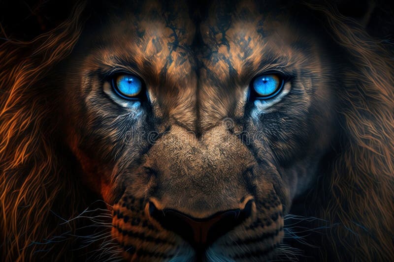 Blue Eyed Lion Stock Illustrations 47 Blue Eyed Lion Stock