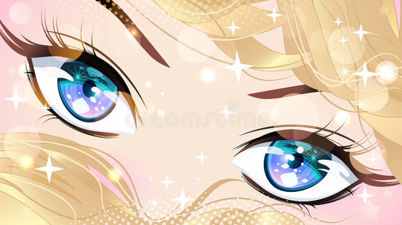 Set of Female Eyes of Different Colors in the Style of Manga. Stock Vector  - Illustration of design, cartoon: 273805147