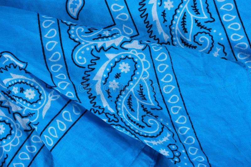 Blue fabric, bandana stock photo. Image of flower, personal 11233250
