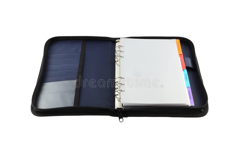 Blue Fabric Cover Opened Notebook Stock Image Image of message