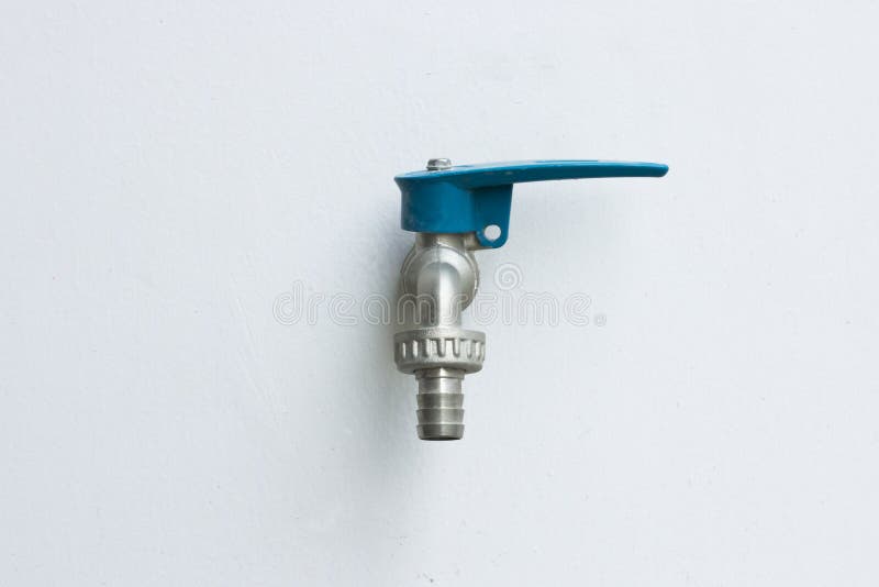 Blue faucet stock photo. Image of macro, shiny, clean 7410908