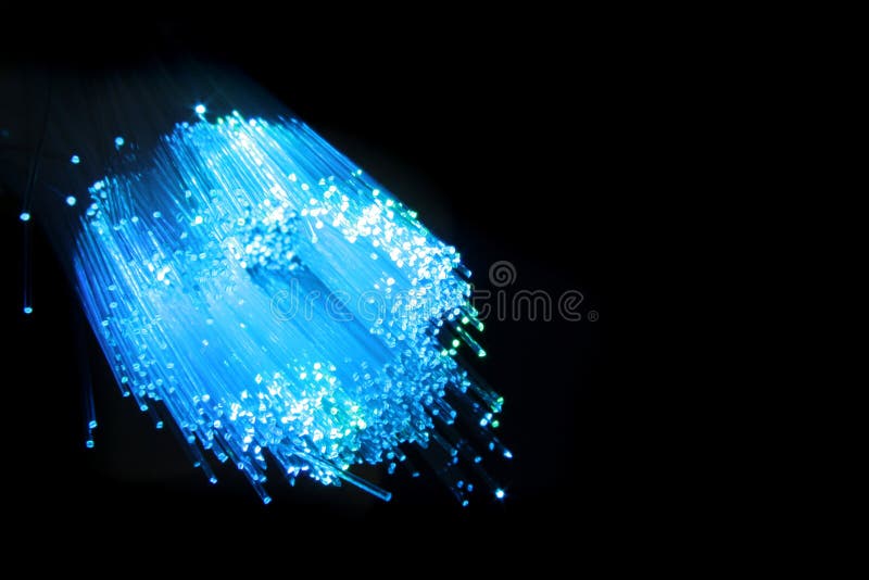 Blue Fiber Optic Cable stock photo. Image of digital, networking 2775596