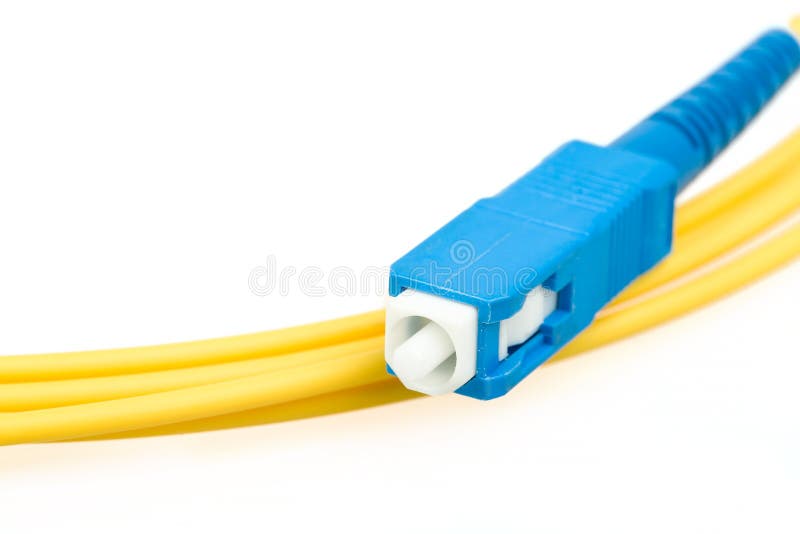 Blue Fiber Optic SC Connector and FC Type Connector Stock Image Image