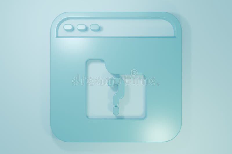 Blue File missing icon isolated on blue background. Minimalism concept. 3D render illustration vector illustration