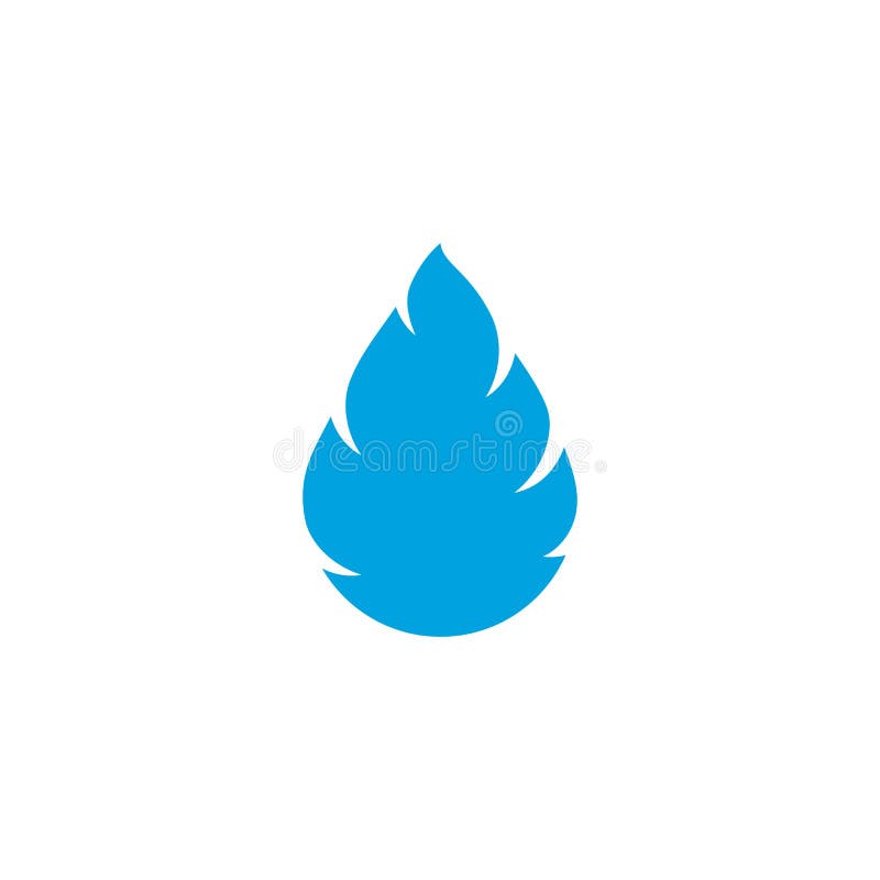 Blue Fire Flame Logo Can Also for Gas and Energy Logo Vector Icon