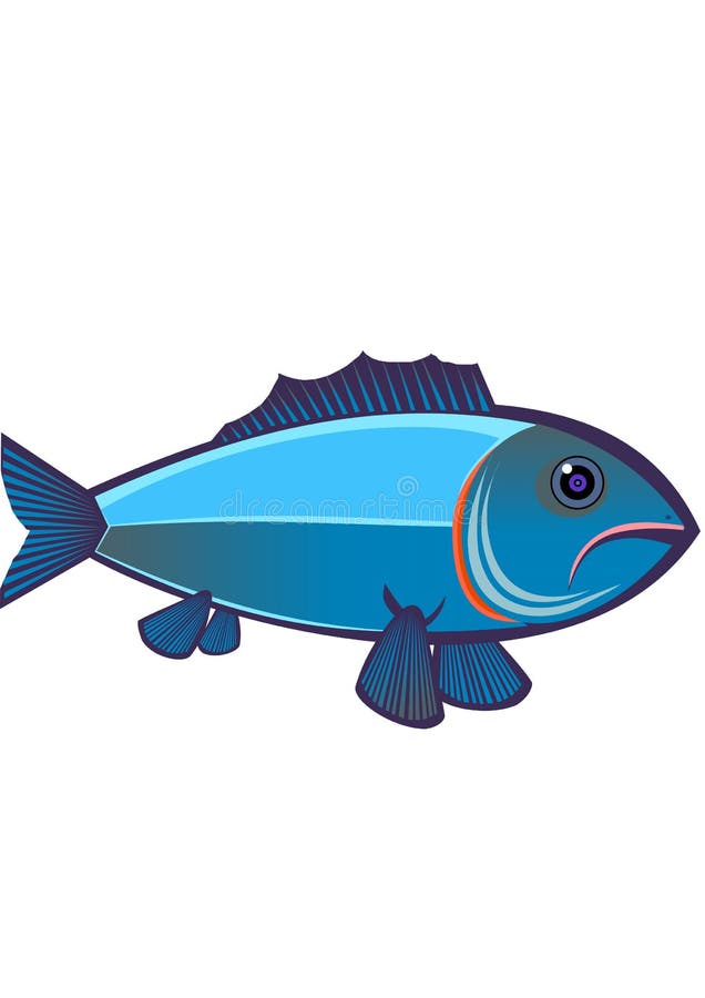 Blue fish royalty free illustration