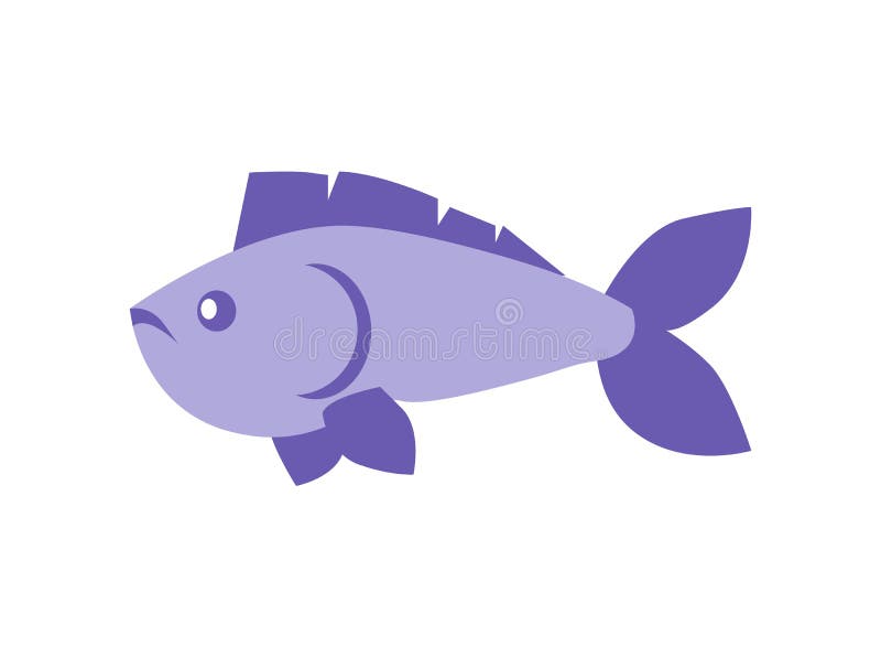 Blue Fish Vertebrate Animal Vector Illustration