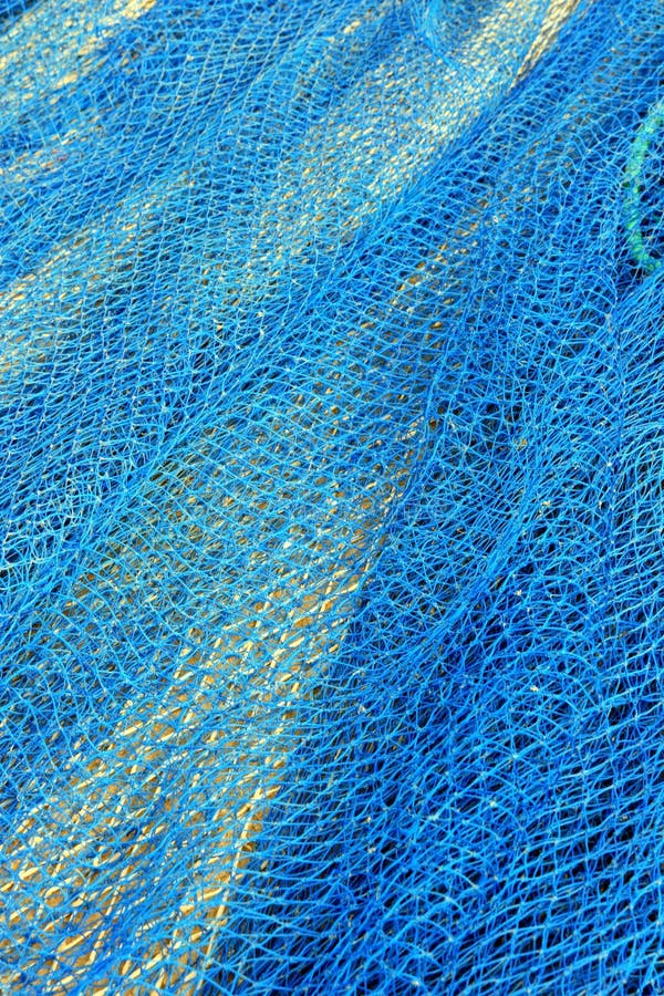 Blue fish net background