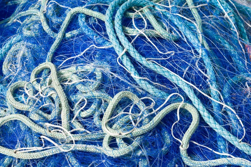 Blue fishing net