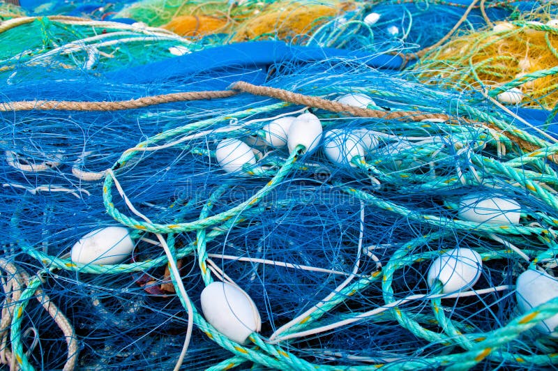 Blue fishing net