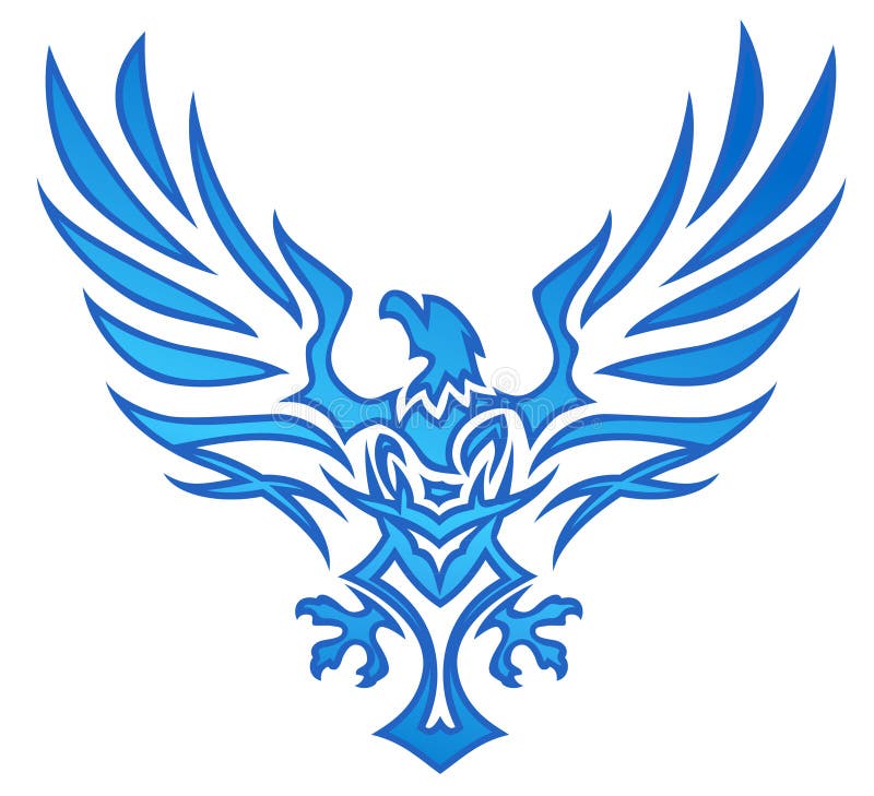Blue Flame Eagle Tattoo Royalty Free Stock Image Image 20132696