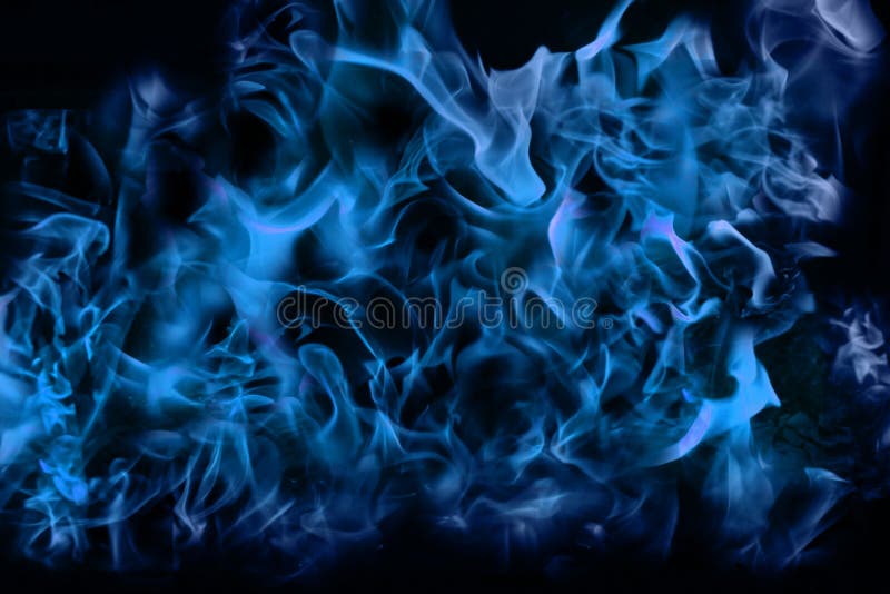 Blue flame fire conceptual abstract texture background