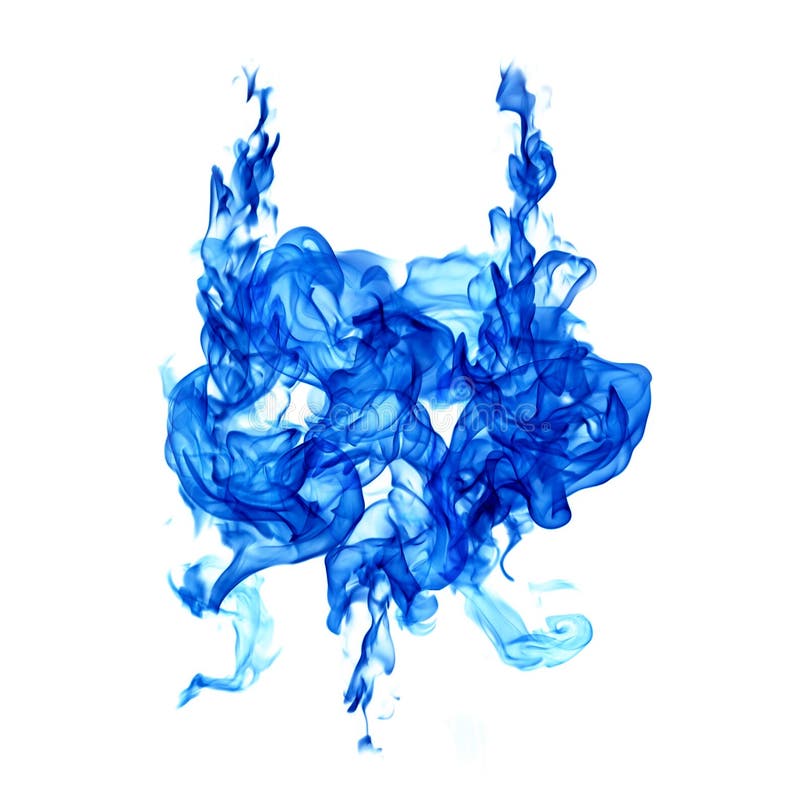 Blue Flames Isolated on White Background Stock Image Image of pattern